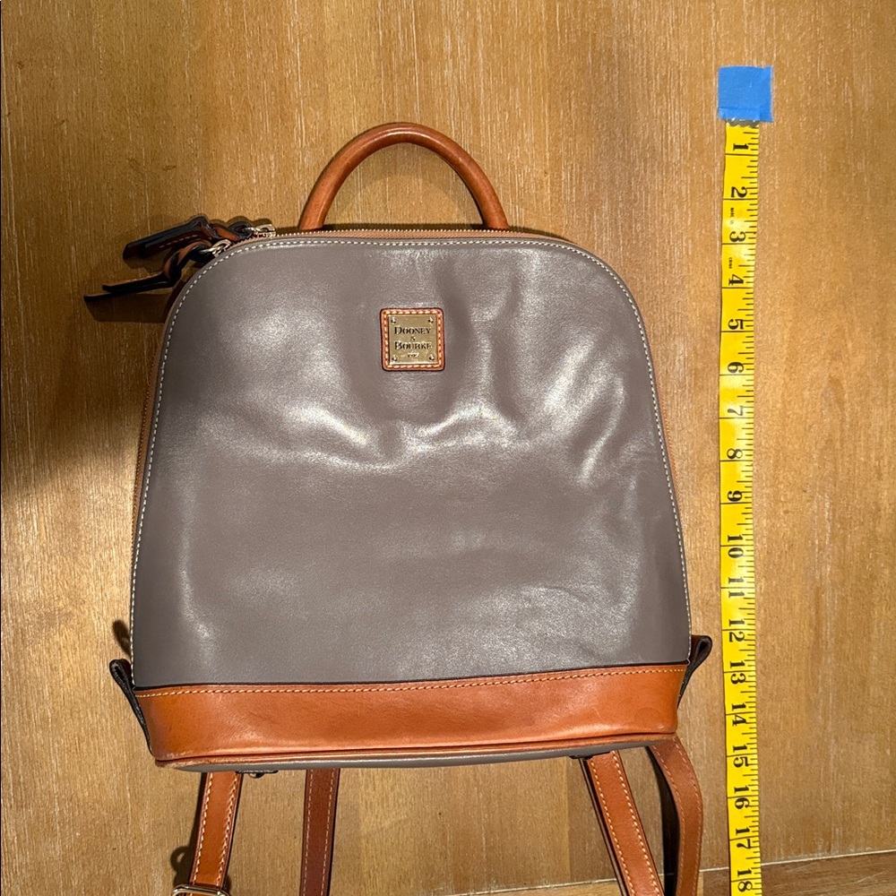 Dooney & Bourke Gray and Brown Backpack